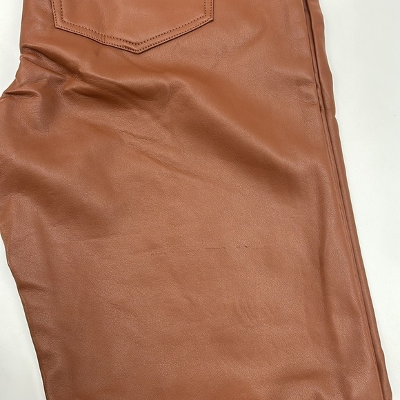 J. Crew Slim wide-leg pant in faux leather in brown sugar size 26 NWT BU138 - Picture 10 of 13